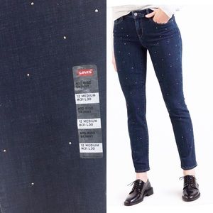 Levi’s Jeans Studded Classic Mid Rise Skinny